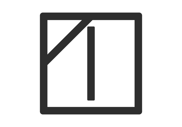 四角形マークの中に縦線・横線がある場合