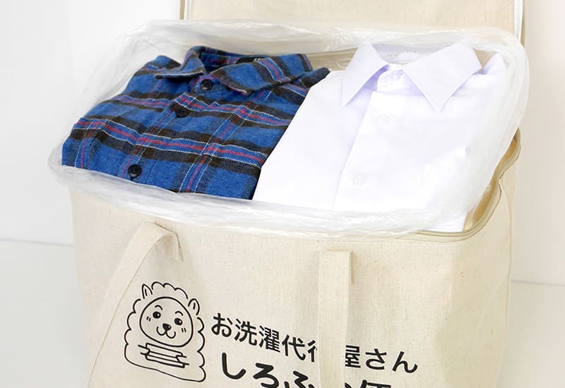 洗濯代行しろふわ便のポイント「袋がたっぷり丈夫」