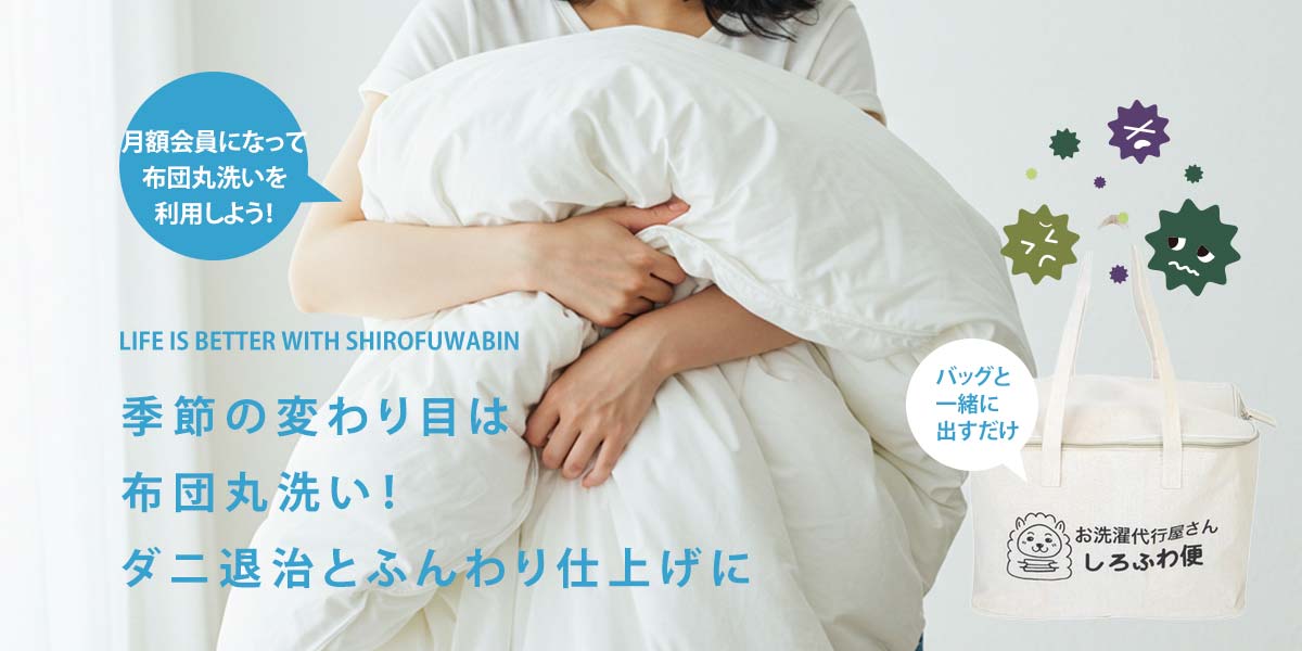 洗濯代行しろふわ便の布団丸洗いサービス