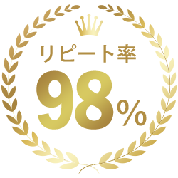 リピート率98%